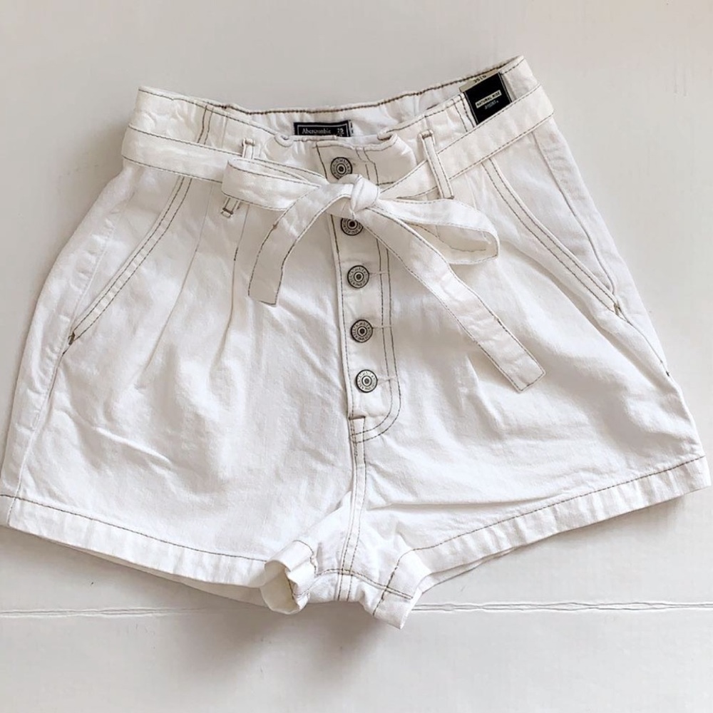 Abercrombie & Fitch Denim Shorts White sz 25 0